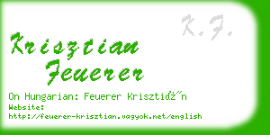 krisztian feuerer business card